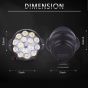 Allextreme EX15FGS Imported 15 LED Fog Light White Light Waterproof Mirror Mount Driving Work Lamp for Motorcycles and Cars (30W, 2 PCS)