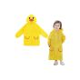 Allextreme Kids Raincoat Waterproof Rainwear Cute Animal Print Hood with Pockets and Carry Pouch for Boys & Girls (105-125cm, Yellow)