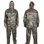 Allextreme Reusable Two-Piece Raincoat With Transparent Face Shield Detachable Hood Two Pockets Carry Pouch Water Resistant Buttoned Rain Jacket (EXMK002-02XXXL)