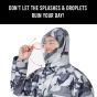 AllExtreme Reusable Two-Piece Raincoat With Transparent Face Shield Detachable Hood Two Pockets Carry Pouch Water Resistant Buttoned Rain Jacket (EXMK002-01XL)