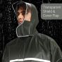 AllExtreme Reusable Two-Piece Raincoat With Transparent Face Shield Detachable Hood Two Pockets Carry Pouch Water Resistant Buttoned Rain Jacket3