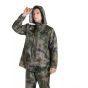 AllExtreme Camouflage Raincoat Reusable Two-Piece Raincoat With Transparent Face Shield Detachable Hood Two Pockets Carry Pouch Water Resistant Buttoned Rain Jacket