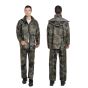AllExtreme Camouflage Raincoat Reusable Two-Piece Raincoat With Transparent Face Shield Detachable Hood Two Pockets Carry Pouch Water Resistant Buttoned Rain Jacket