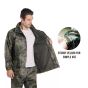AllExtreme Top & Bottom Raincoat with Detachable Hood Two-Piece Rainwear Water Resistant Rainjacket Carry Pouch Two Pockets for Adult Men (Army Print, XL)