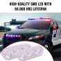 Allextreme EXMD031 3 LED Flash Strobe Lamp 12V Police Emergency Warning Light for Motorcycle Cars and Bike -(Red & Blue, Set of 1)