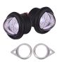 Allextreme EXP22L02 LED Parking Light 22 SMD Bright Pilot Headlight 11W License Plate Indicator Lamp Compatible With Motorcycle (2 Pcs, Red & Blue)