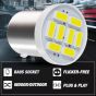 Allextreme EX-TPW2 BA9S LED Parking Light Super Bright 8 SMD Car Interior License Plate Wedge Dome Trunk Dashboard Bulb for Car Bike and Motorcycle (3W, White, 2 PCS)