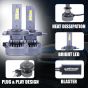 Allextreme K18-H4 LED Headlight 130 Watt H4 Car Driving Headlamp Bulb Lights 19800LM Chip Fog Light Ideal for Cars