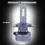 Allextreme K18-H4 LED Headlight 130 Watt H4 Car Driving Headlamp Bulb Lights 19800LM Chip Fog Light Ideal for Cars