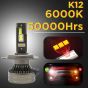 Allextreme K12-H4 LED Headlight 110 Watt H4 Car Driving Headlamp Bulb Lights 15000LM Chip Fog Light Ideal for Cars