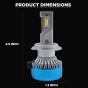 AllExtreme K10-H7 LED Headlight Conversion Kit 70W CREE LED Chips 11000LM Headlamp Bulbs Fog Light Ideal for Cars (Set of 2)