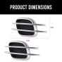 AllExtreme ETCRS2B Air Flow Vent Sporty Side Fender Decorative Vents Racing Look Universal Grill Duct Set of 2 for All Model Cars