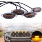 Allextreme EX4CG9L Car Grille Led Lamp Front Bumper Warning Insert Lights DRL Vehicle Accessory Compatible with Cars, Trucks, SUV (4 pcs, Yellow)