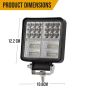 Allextreme EX38L02 48W Car Irradiation Lamp IP67 High-Intensity 38LED Dual Beamlight Vehicle Accessory Compatible with Cars Trucks SUVs- (Yellow & White, Pack of 2)
