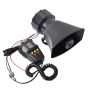 AllExtreme EXBE-100W Warning Alarm Electric Horn Car Emergency Siren 7 Sound PA Loudspeaker System with Handheld Microphone Amplifier
