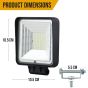 Allextreme EX-FGLW-02 64 LED Irradiation Lamp Water Resistant High-Intensity 48 Watt Power Work Light Vehicle Accessory Compatible with Cars Trucks SUV ATV(White, Pack of 2)