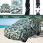 AllExtreme CZP5007 100% Tested Waterproof Car Body Cover Compatible with City zx Triple Stitched UV Heat Resistant Indoor Outdoor Body Protection (Army Print with Mirror)