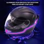 AllExtreme EXTPZ2P EL LED Helmet Light Strip with 3 Modes Flashing Night Bike Motorcycle Riding Signal Sticker (Pink)