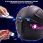 AllExtreme EXTPZ2P EL LED Helmet Light Strip with 3 Modes Flashing Night Bike Motorcycle Riding Signal Sticker (Pink)