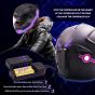 AllExtreme EXTPZ2P EL LED Helmet Light Strip with 3 Modes Flashing Night Bike Motorcycle Riding Signal Sticker (Pink)