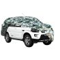 AllExtreme MSZ5007 100% Tested Waterproof Car Body Cover Compatible with Mahindra Scorpio Triple Stitched UV Heat Resistant Indoor Outdoor Body Protection (Army Print with Mirror)