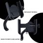 Allextreme EXMUH01 Mobile Phone Holder with USB Charger Waterproof Easy Adjustable Rear View Mirror Mount Solid Metal Cradle Stand Suitable forBike & Mobile Phones 3.5" to 7.0"