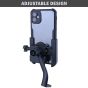 Allextreme EXMUH01 Mobile Phone Holder with USB Charger Waterproof Easy Adjustable Rear View Mirror Mount Solid Metal Cradle Stand Suitable forBike & Mobile Phones 3.5" to 7.0"