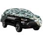 AllExtreme JJZ5007 100% Tested Waterproof Car Body Cover Compatible with Jeep Compass Triple Stitched UV Heat Resistant Indoor Outdoor Body Protection (Army Print with Mirror)