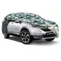 AllExtreme CRZ5007 100% Tested Waterproof Car Body Cover Compatible with CR-V Triple Stitched UV Heat Resistant Indoor Outdoor Body Protection (Army Print with Mirror)