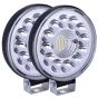 Allextreme EX-33FGL2 33 LED Car Bike Headlight Lamp IP67 High-Intensity Beam 40W Uniform Light Vehicle Accessory Compatible with Cars Bikes Trucks SUV (White, Pack of 2)