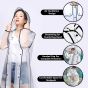 AllExtreme EVA Raincoats Transparent Reusable Water Resistant with Hood and Sleeves for Women Men Camping Rainy Season Travel Backpack Coverage (EXM2-BL-L)