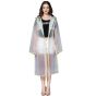 AllExtreme EVA Raincoats Transparent Reusable Water Resistant with Hood and Sleeves for Women Men Camping Rainy Season Travel (EXM1-PG-XXL)