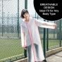 AllExtreme EVA Raincoats Transparent Reusable Water Resistant with Hood and Sleeves for Women Men Camping Rainy Season Travel (EXM1-PN-M)