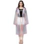 AllExtreme EVA Raincoats Transparent Reusable Water Resistant with Hood and Sleeves for Women Men Camping Rainy Season Travel (EXM1-PN-XL)