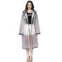 AllExtreme EVA Raincoats Transparent Reusable Water Resistant with Hood and Sleeves for Women Men Camping Rainy Season Travel (EXM1-BL-XL)