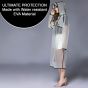 AllExtreme EVA Raincoats Transparent Reusable Water Resistant with Hood and Sleeves for Women Men Camping Rainy Season Travel (EXM1-BL-XL)