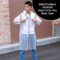AllExtreme EVA Raincoats Transparent Reusable Water Resistant with Hood and Sleeves for Women Men Camping Rainy Season Travel (EXM1-BL-XL)