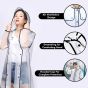 AllExtreme EVA Raincoats Transparent Reusable Water Resistant with Hood and Sleeves for Women Men Camping Rainy Season Travel (EXM1-BL-XL)
