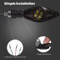 Allextreme R-258 Indicator LED Light Turn Signals Front and Rear Bright Warning Lamp 3-Patterns Water Resistant for all scooters scootys & Motorbikes (2 Pcs, Yellow & Blue)