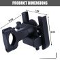 Allextreme EXUMH02 Mobile Phone Stand Handle Bar Mount Smartphone Holder Flexible & Rotational Cradle Accessory for Motorcycles Scooters (Black)
