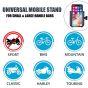 Allextreme EXUMH02 Mobile Phone Stand Handle Bar Mount Smartphone Holder Flexible & Rotational Cradle Accessory for Motorcycles Scooters (Black)