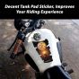 AllExtreme EX3TNS Customized Fuel/Gas Tank Pad Protector Decal Sticker Compatible with Enfield Bullet (Golden)