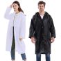 Allextreme EVA Waterproof Rain Coat Hooded Outdoor Water Resistant Portable Suit for Men & Women (2 Pcs, Black & White)