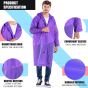 Allextreme EVA Waterproof Rain Coat Hooded Outdoor Water Resistant Portable Suit for Men & Women (2 Pc, Purple & Grey)