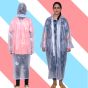 AllExtreme Crystal Women Raincoat with Adjustable Hood Water Resistant Reusable Rainwear for Ladies with Carrying Pouch (XXL)