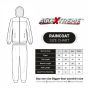 AllExtreme Two-Piece Raincoat with Adjustable Drawstring Hood Two Pockets Men Water Resistant Rain Jacket (XXL, Grey)