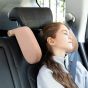 AllExtreme EXA05BG Adjustable Car Seat Headrest Mountable Head Neck Support Travel-Friendly Design Suitable for Kids & Adults (Beige)