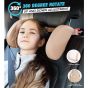 AllExtreme EXA05BG Adjustable Car Seat Headrest Mountable Head Neck Support Travel-Friendly Design Suitable for Kids & Adults (Beige)