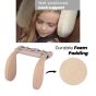 AllExtreme EXA05BG Adjustable Car Seat Headrest Mountable Head Neck Support Travel-Friendly Design Suitable for Kids & Adults (Beige)
