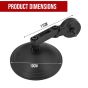 AllExtreme EXRSM01 Convex Rearview Bar End Mirror Round Cafe Racer Universal Fit Adjustable Handlebar Mount Wide Angle Suitable for Bikes Scooters (Black, 1 Set)